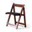 4PCS Walnut Wood Upholstered Foldable Dining Chairs