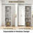 75" Extra Tall Modern Minimalist 2-Door Storage Pantry  Cabinet with Adjustable Shelves (2pcs)-2115552508