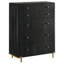 Ensemble de chambre avec très grand lit 5 pièces Maxine - noir et naturel-129757252-97317171