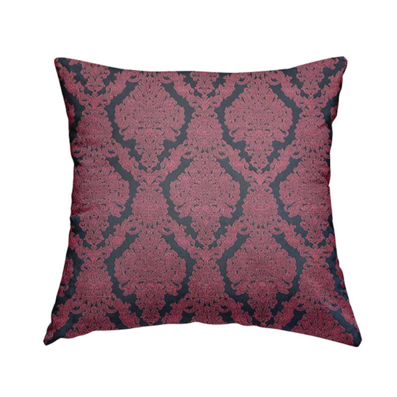 Hartz Damask Square Cushion, 43cm H x 43cm W x 5cm D, Pink