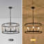 6-Light Dimmable Farmhouse Drum Chandelier With Hemp Rope Shade-1032341278