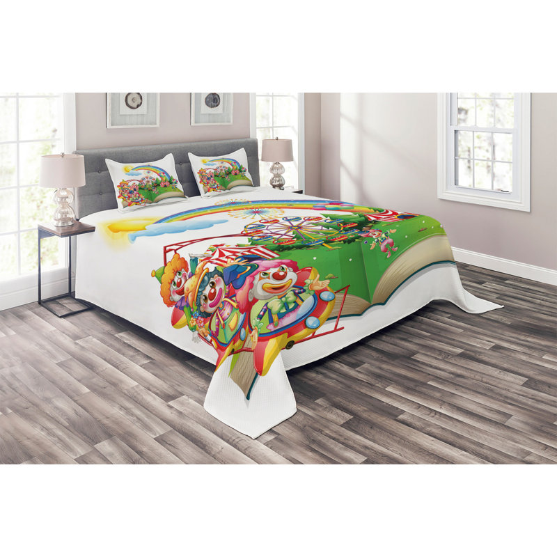 Polyester Coverlet, King Bedspread + 2 Shams