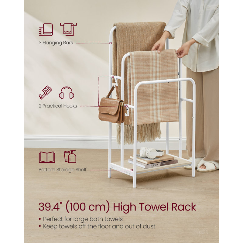 Porte-serviettes debout VASAGLE, blanc