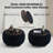 30" Round Storage Ottoman  With Removable Wooden Tray Top-842938931