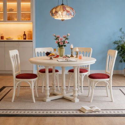 Exquisite And Stable Solid Wood Round Table