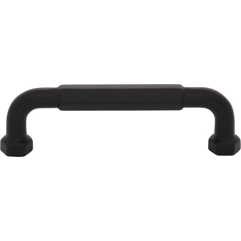 Dustin Bar Pull, Flat Black, 3 3/4" Center To Center