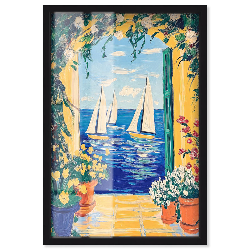 «Coastal View Fun Pet» par Art Remedy, H 31 po x l 21 po, Noir