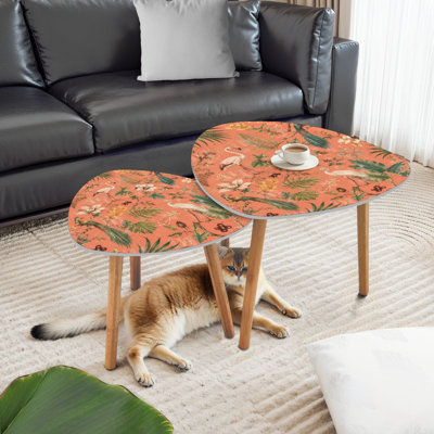 Ensemble de 2 tables basses gigognes Triangle