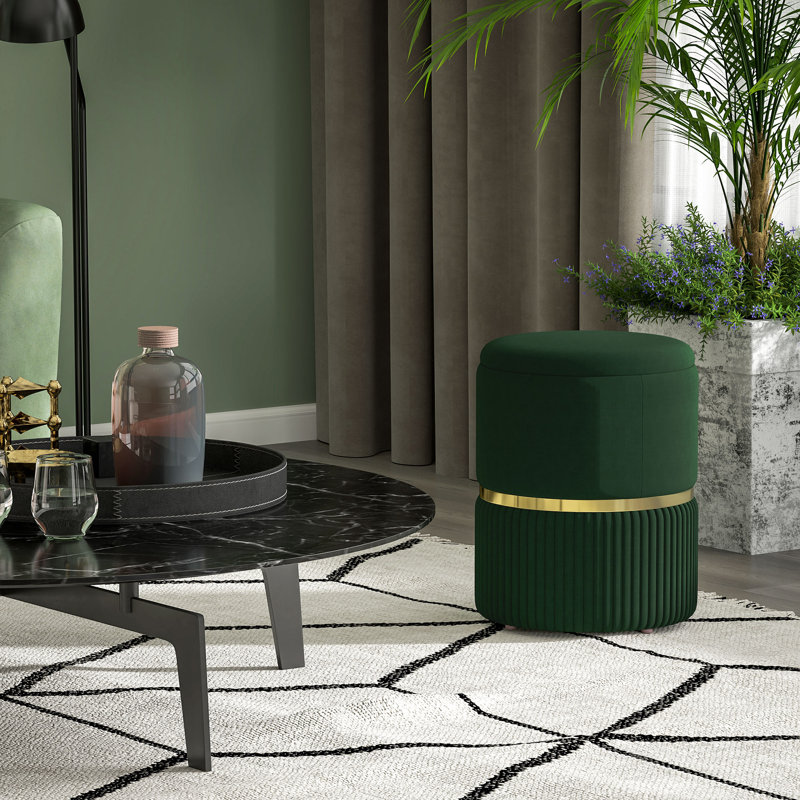 Aireonna Accent Stool, Green