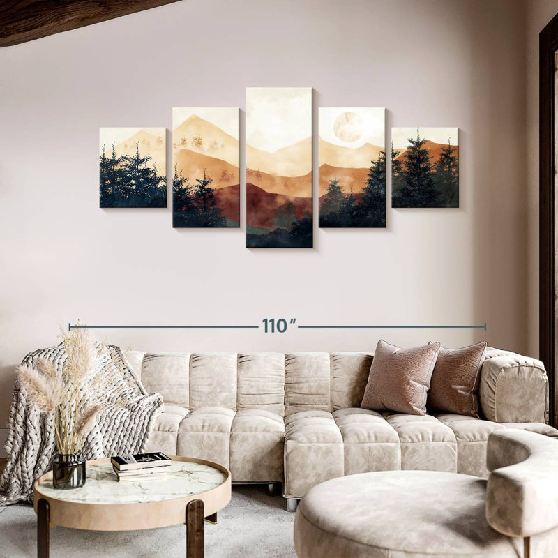 'Sierras Abstract Landscape, 42" H x 92" W