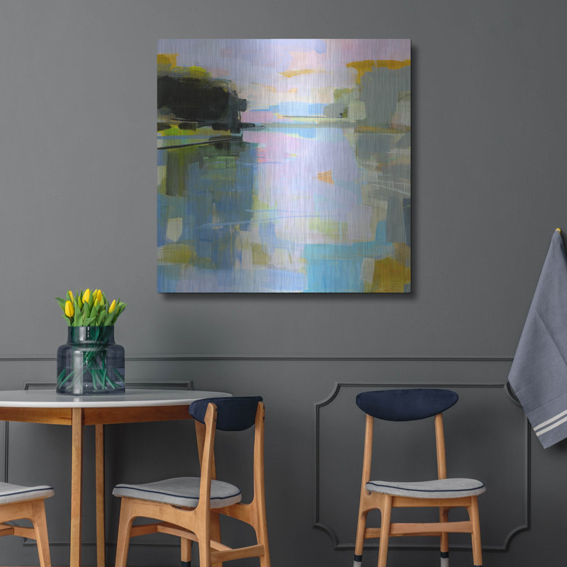 Ivy Bronx «Chauncey Creek» par Kathleen Robbins, art mural en métal, H 36 po x l 36 po