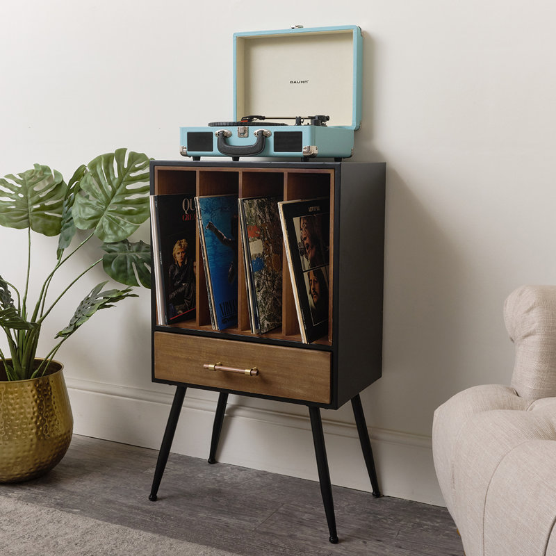 Georgiy Solid Wood 86cm H Media Shelves