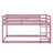 Twin-Size Tiered Floor Bunk Bed Complete With A Ladder For Convenient Climbing-1694211891
