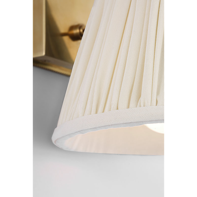Marie Flanigan 1 - Light Armed Sconce, Soft Brass, White