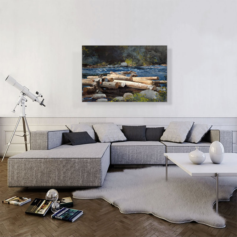 «The Hudson River 1892» par Winslow Homer, reproduction d'art sur toile tendue, H 26 po x l 40 po x P 0,75 po