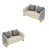 White/Gray Faux Leather selected