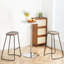 Ensemble de siège de selle en bois massif avec repose-pieds Alazia-412286968-412286918-412286914