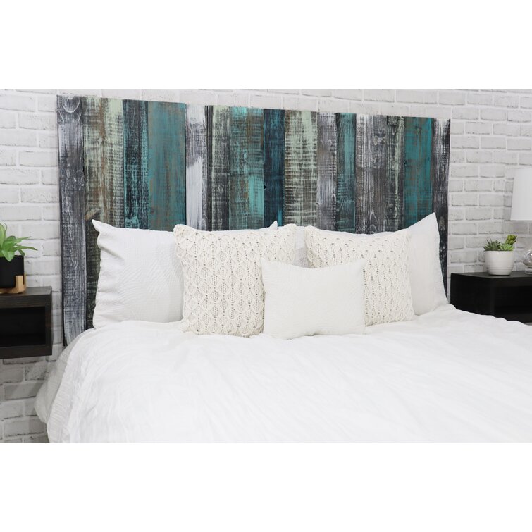 Doliver Multicolored Solid Wood Floating Panel Headboard