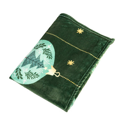 Christmas Tree Plush Blanket, 60"L x 50"W