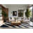 Soft Plush Fedele July 4Th Modern & Contemporary Abstract Area Rug in Blue – Navy Binding-1133788641