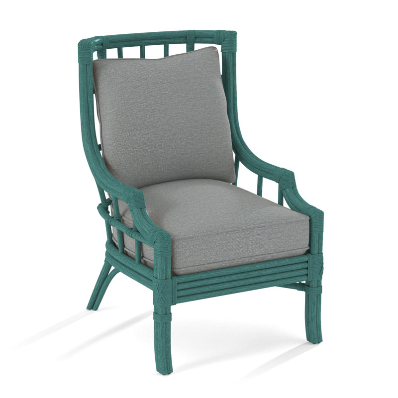 Seville Armchair, Light Blue Performance Fabric; 0851-55, Sea Glass