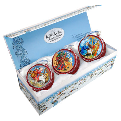 3.5'' Glass Holiday Shaped Ornament