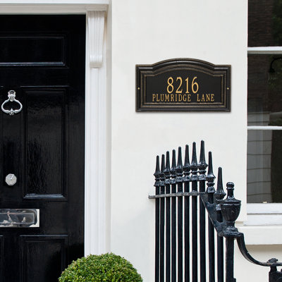 Plaque d'adresse murale sur 2 lignes Signature Series