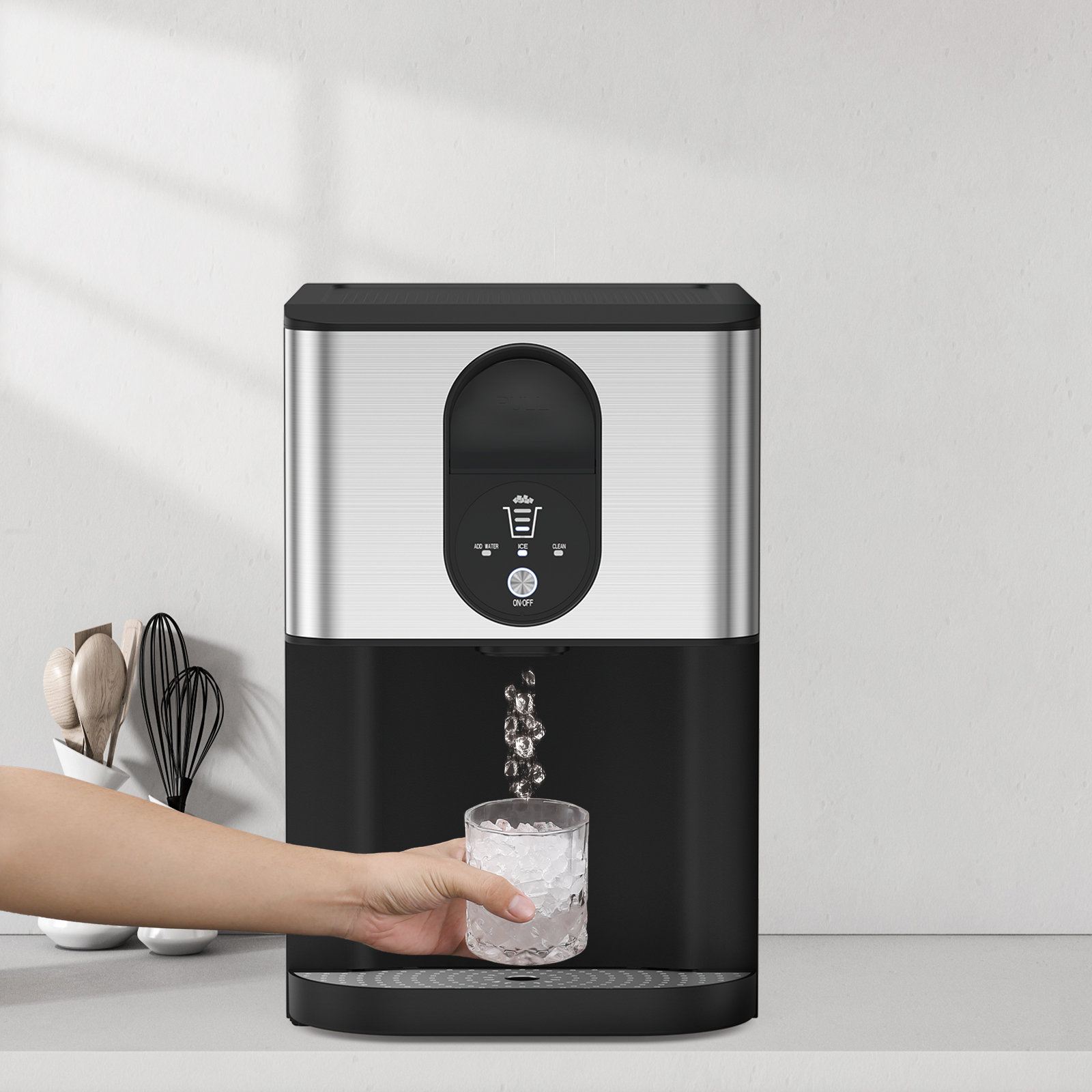 R.W.FLAME 44 Lb. Daily Production Nugget Clear Ice Portable Ice Maker & Reviews Wayfair Canada