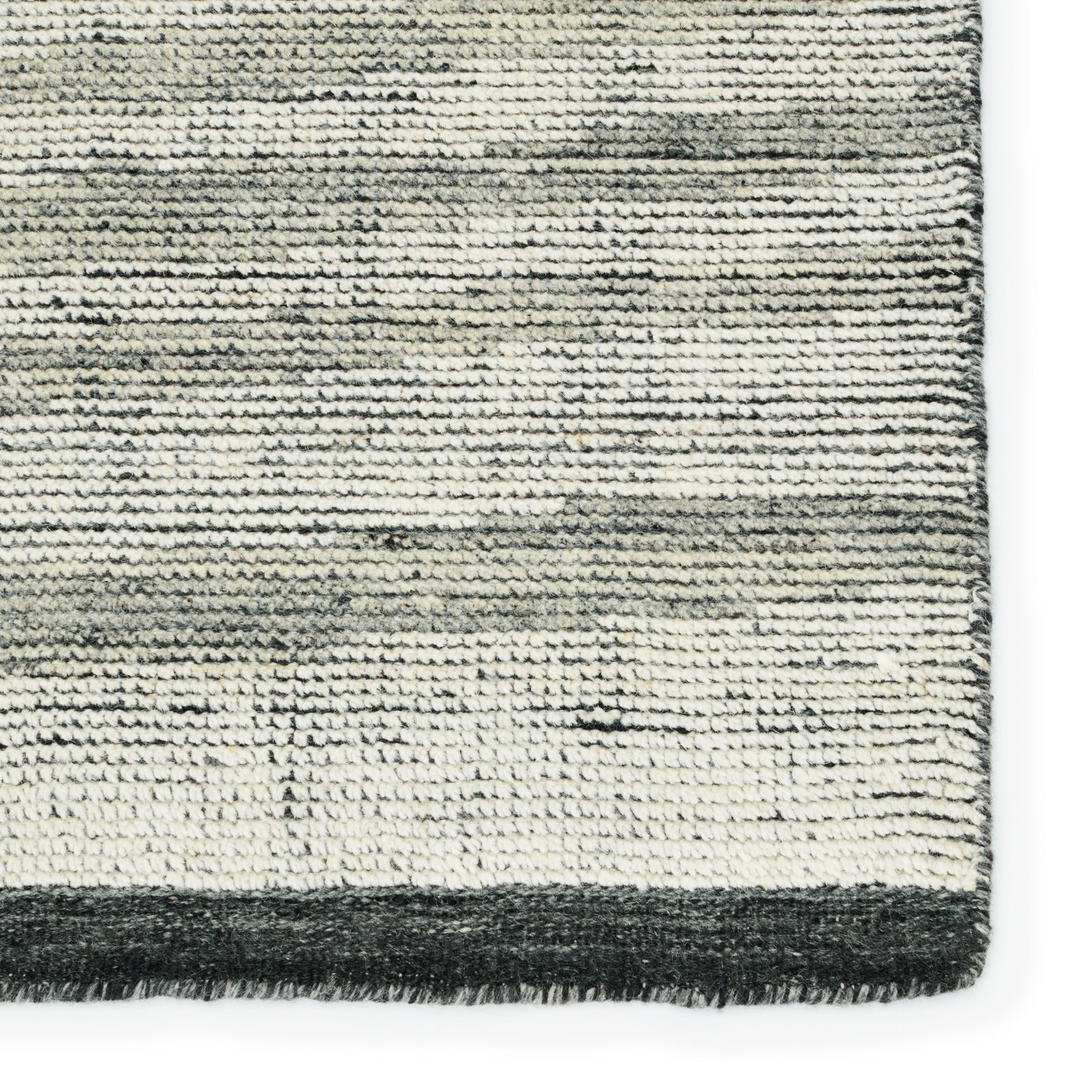 Westergard Ivory Gray Hand-Knotted Wool Rug, Rectangle 9' x 12'