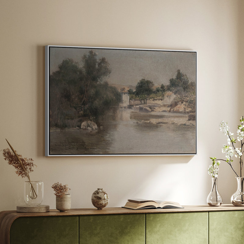 "Vintage Landscape -D XXVII" sur toile, Toile encadrée flottée blanche, H 17 po x l 25 po