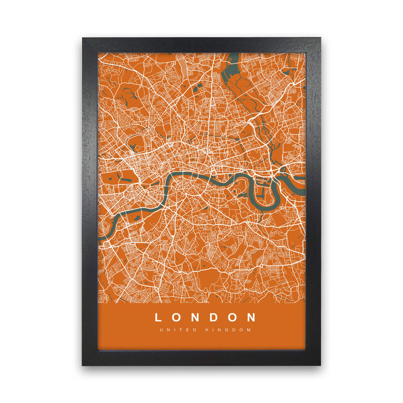 London I - Print, Black Paper, 88cm H x 64cm W x 3cm D
