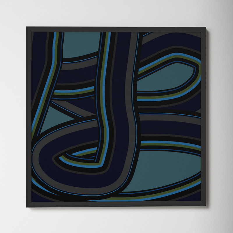 Stone Blue Twist by Jacques Pilon, Black, 36" H x 36" W x 1.25" D