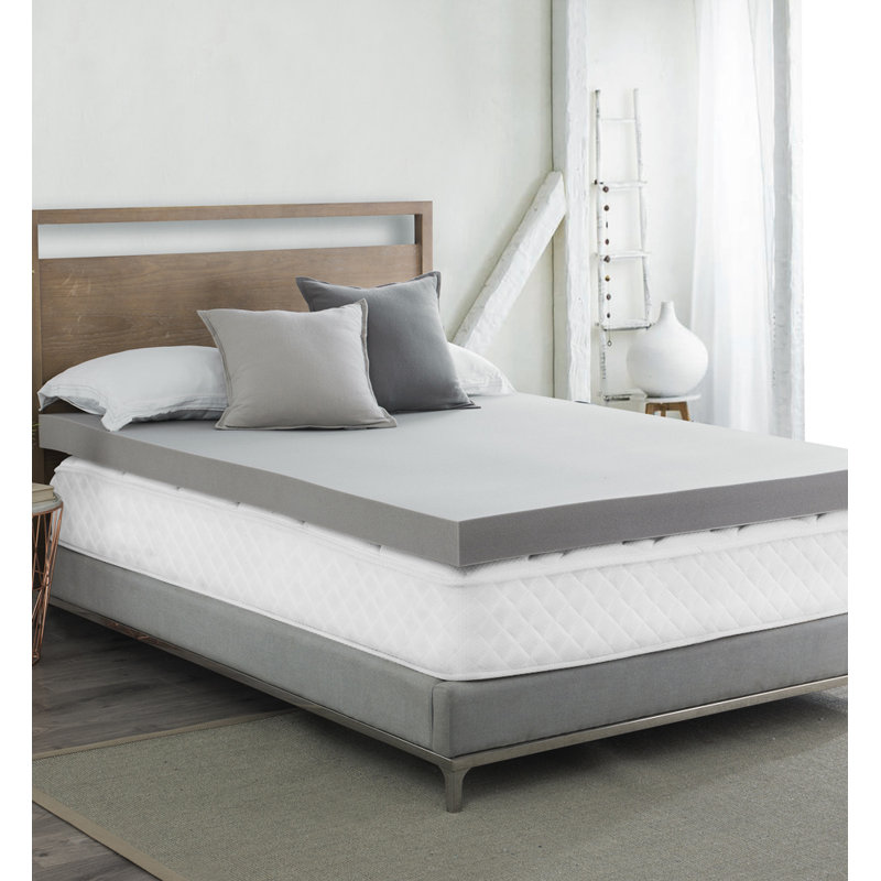 Clarendon 4'' Memory Foam Mattress Topper, Queen