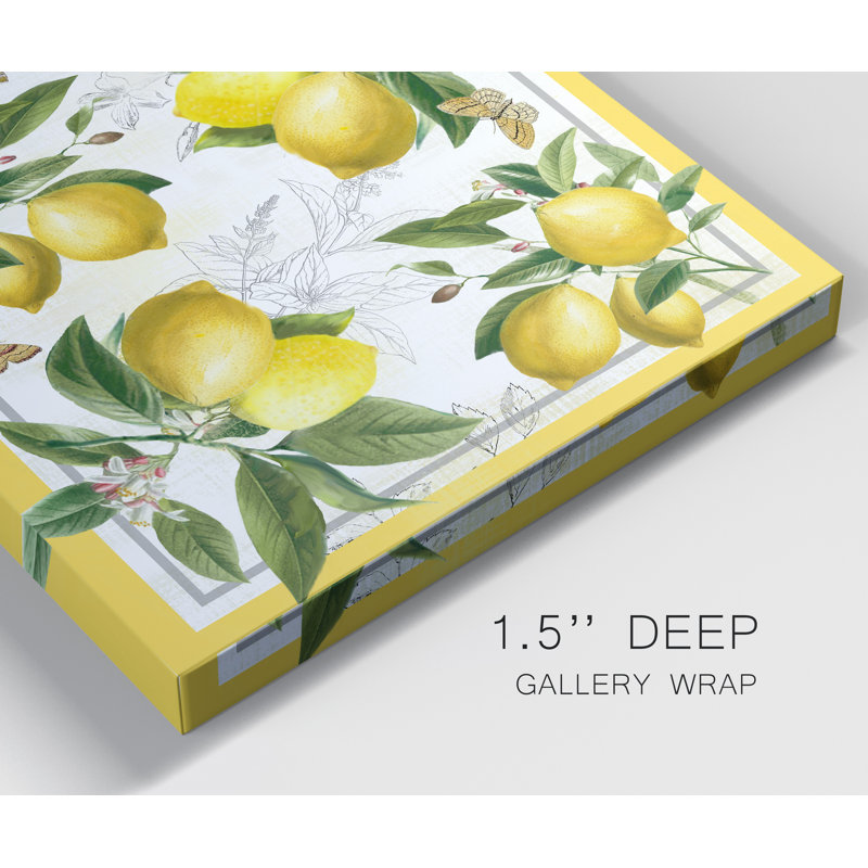 " Linen Lemons ", 24" H x 36" W x 1" D