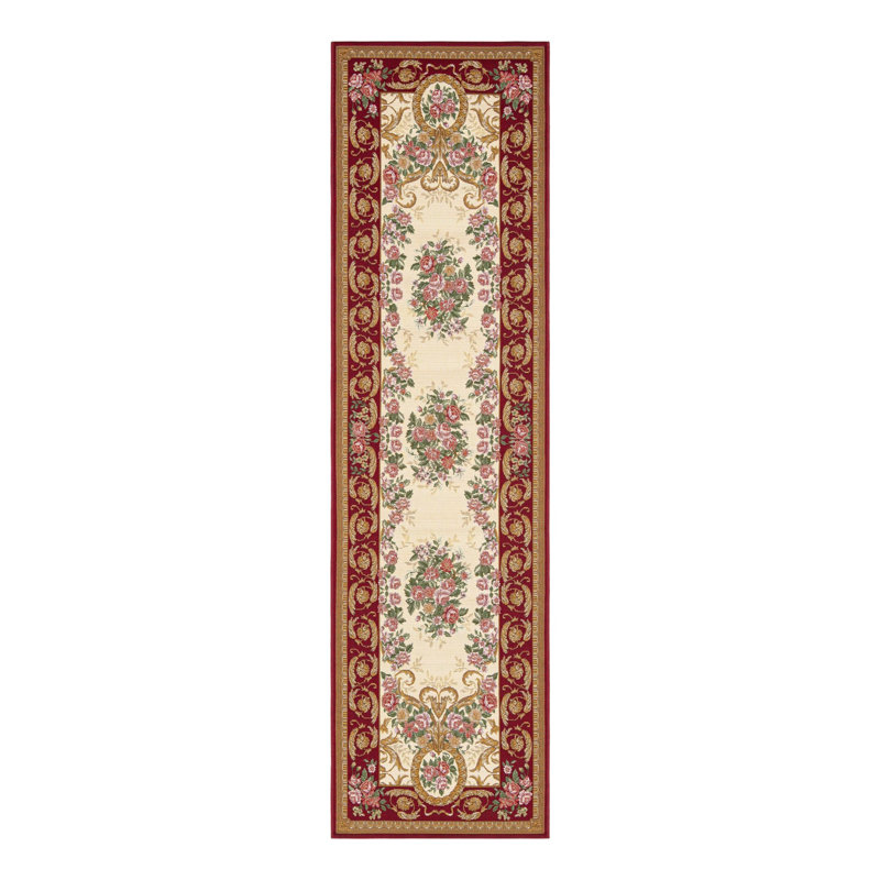 Indoor/Outdoor Traditional Area Rug, Runner 2'7" x 10'