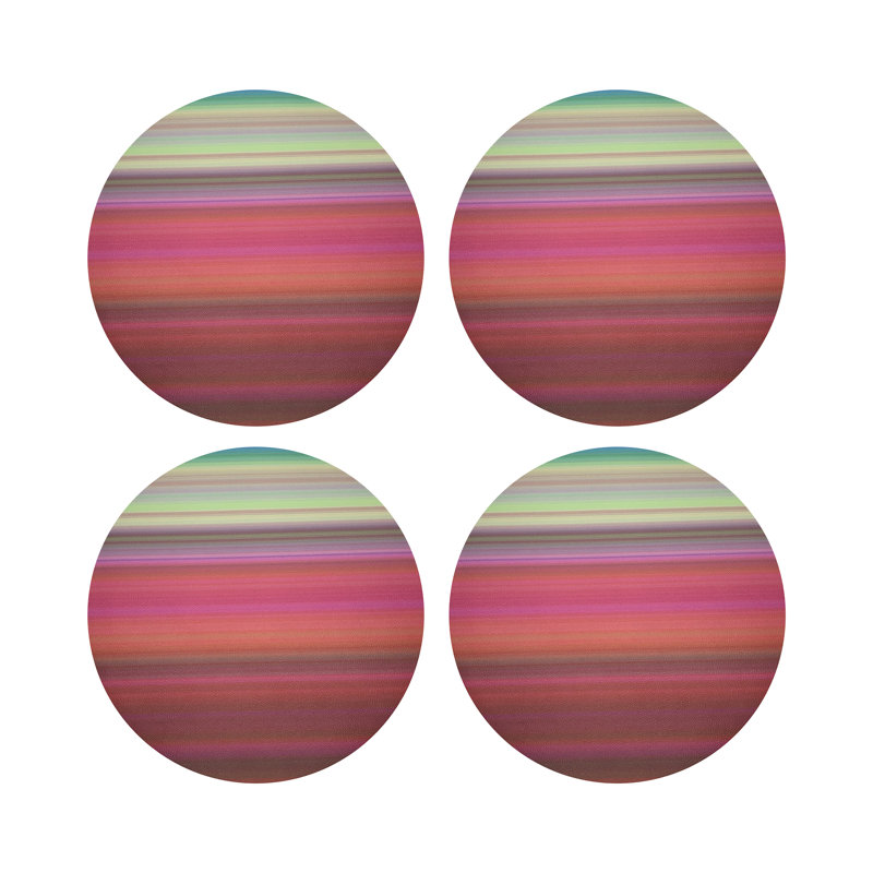 Gradient Greens Pebble 16" Vinyl Placemat, Red