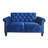 Casper Velvet Rolled Arm 2-Piece Living Set With Loveseat And Sofa