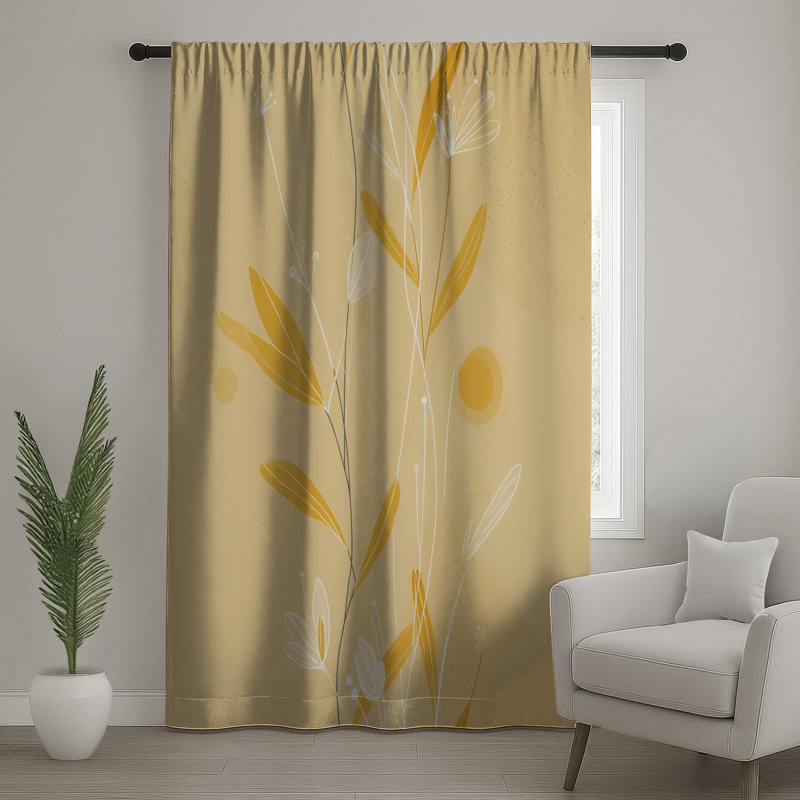 Rideaux floraux, voilages et voilages à motif floral - 1 panneau, 50 po x 92 po - 1 panneau, Blocage