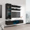 Livengood 63" Modern Floating Wall Mounted Entertainment Centre with 16-Colour LED Lighting, High Gloss Finish