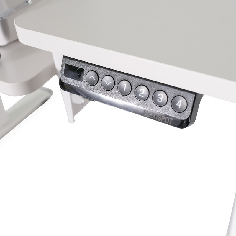 Eleanor Adjustable Height White Steel Sewing Table