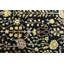 Tapis oriental noir Oushak Chobi