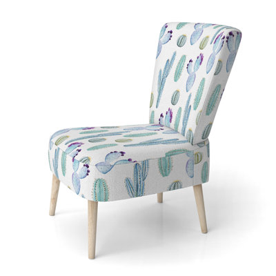 Beautiful Watercolor Cactus - Chaise d'appoint rembourrée Cabin & Lodge