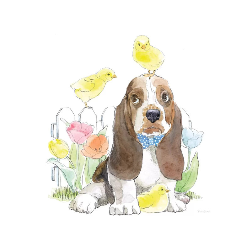 Easter Pups V by Beth Grove - Wrapped Canvas Painting, 30.48cm H x 30.48cm W x 1.91cm D