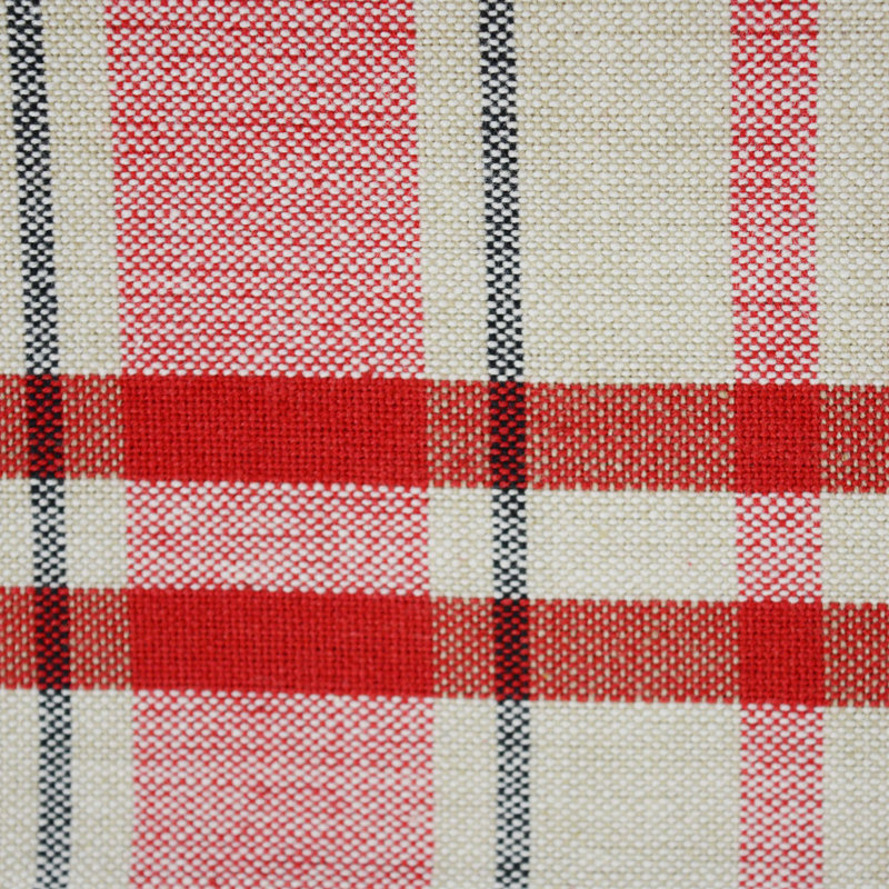 Shelton Striped 100% Cotton Table Runner, 14" W x 72" L, Red