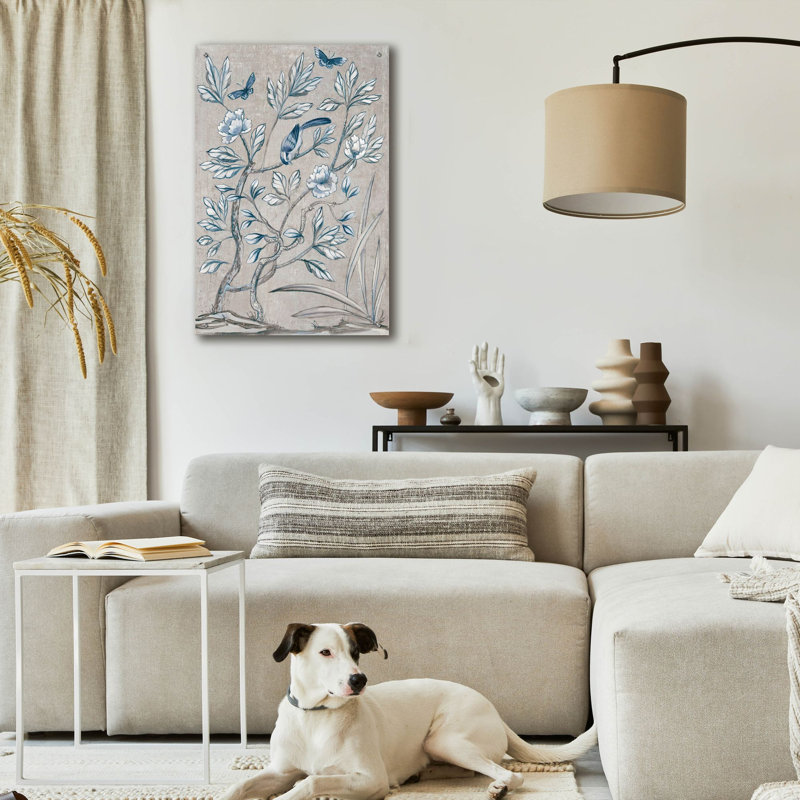 Art mural en verre Shimmering Garden 2 par Julia Purinton, H 36 po x l 24 po x P 0,2 po
