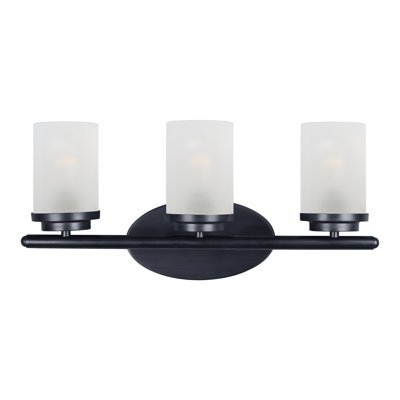 Éclairage pour meuble-lavabo noir à intensité variable à 2 lumières Amonnie