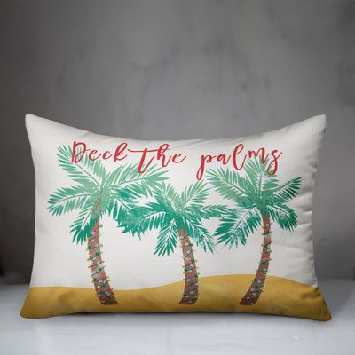  Deck the Palms Lumbar Pillow