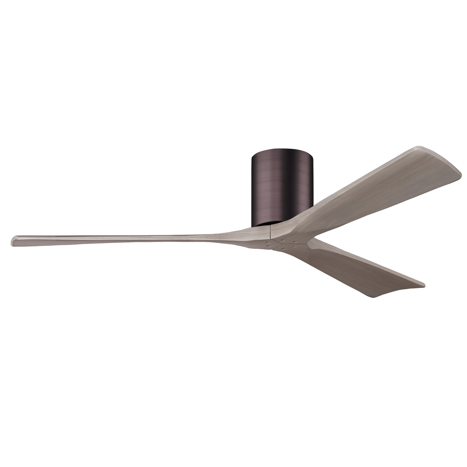 Olivier 3 Blade Ceiling Fan, Brushed Bronze, Gray Ash Tone, 60"