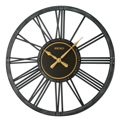 QXA764KLH Wall Clock, Black