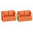 Similicuir orange sélectionné
